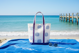 French Sailor Shirt Tote with Webbing Tote Bag
