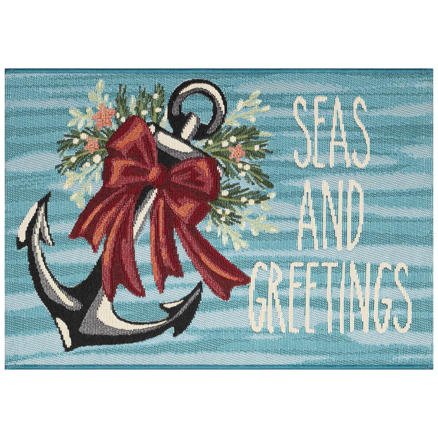 Esencia Seas And Greetings Indoor/Outdoor Mat Ocean