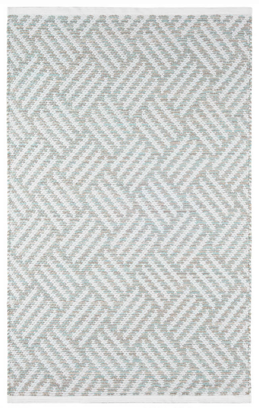 Crisscross Ocean Indoor/Outdoor Rug 2x3