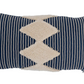 20" x 12" Cotton Tufted Lumbar Pillow with Embroidered Rope Stripes