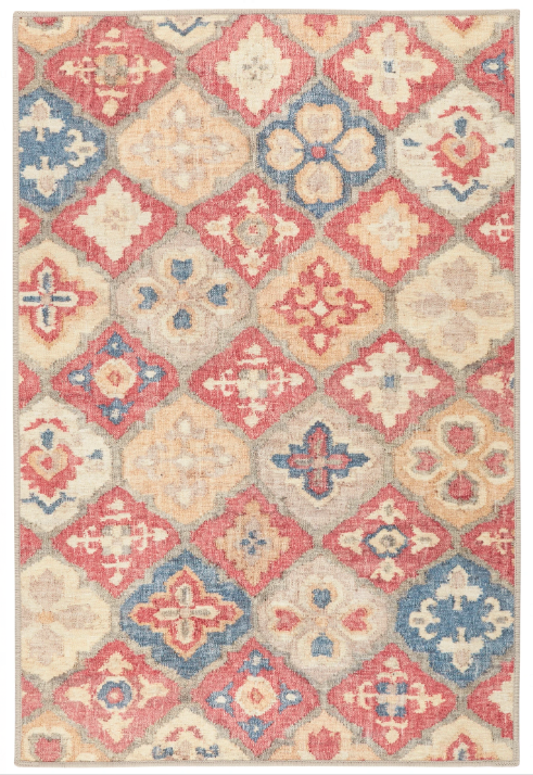 Pali Multi Machine Washable Rug 2x3