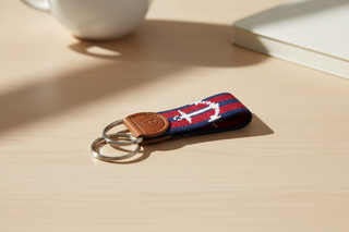 Anchor Needlepoint Keychain
