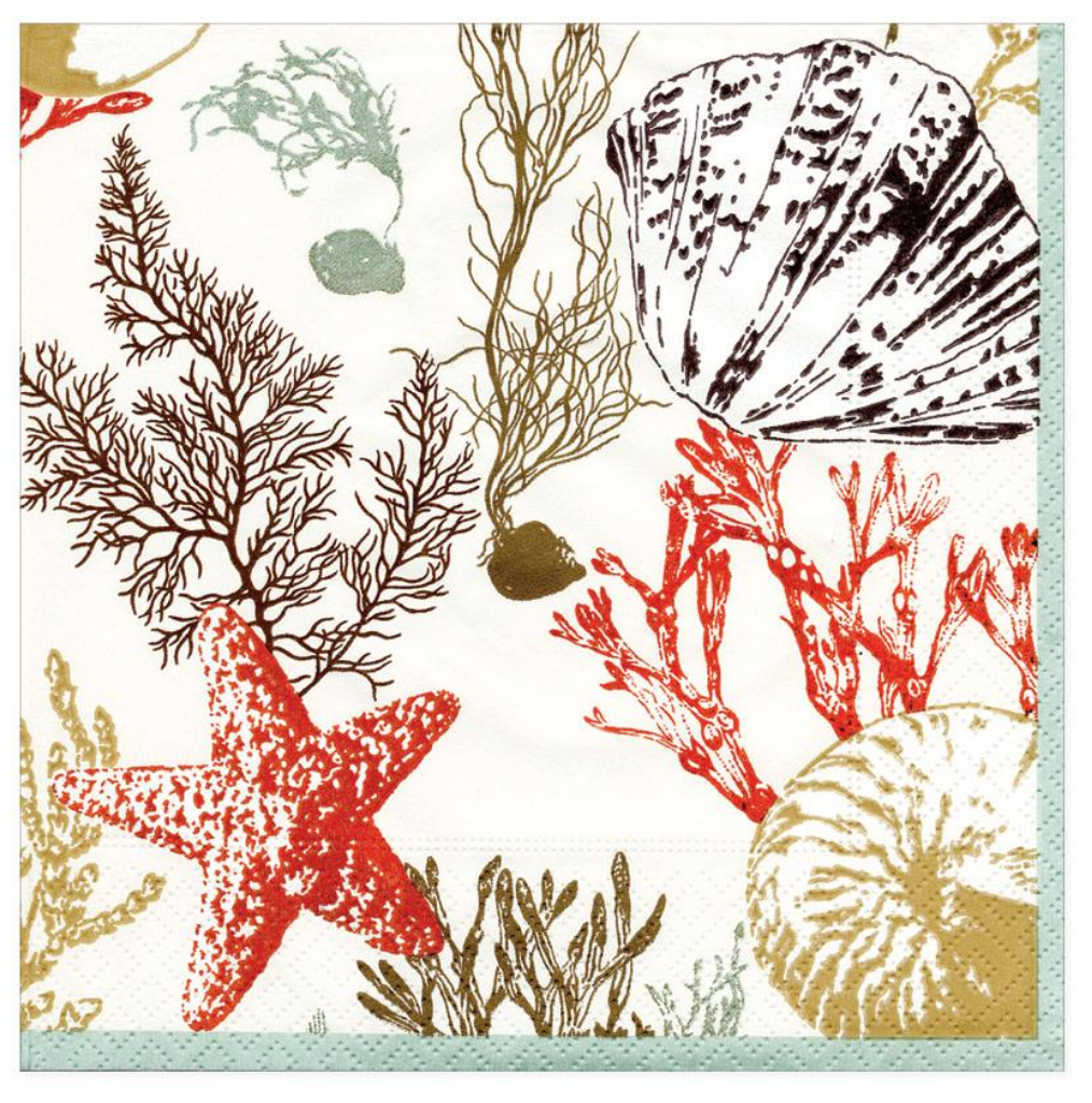 Marine Study Ivory Napkins