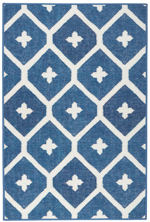 Elizabeth Navy Machine Washable Rug 2x3