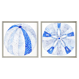 Indigo Shell II   Set of 2

