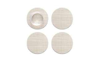 Set of 4   Mini Basketweave Coasters
