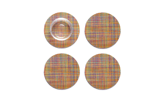 Set of 4   Mini Basketweave Coasters
