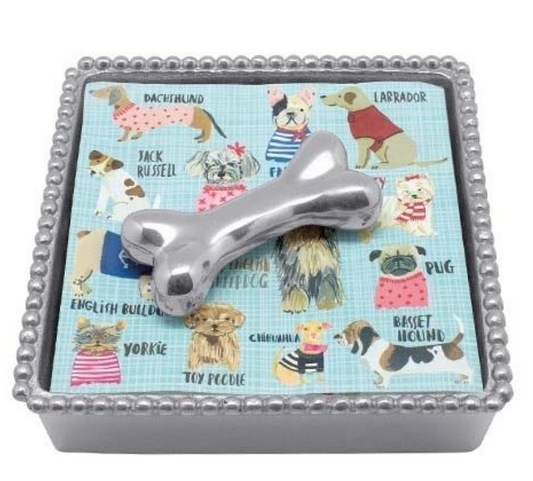Dog Bone Beaded Napkin Box
