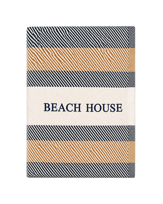 *CUSTOM* Oak Bluffs Dune Throw   50" x 72"   USA Classic   Navy Thread   Bottom Center
