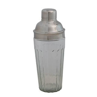 Glass Cocktail Shaker w/ Stainless Steel Top
