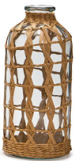 Hand-Woven Lattice Vase - Paper/Glass - Large