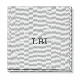 *CUSTOM* Edgartown Throw   Pewter   Dark Grey Thread

