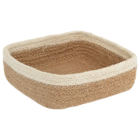 6.75' Natural Jute Cocktail Napkin Caddy