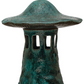 Stoneware Mushroom Lantern w/ Lid, Reactive Glaze