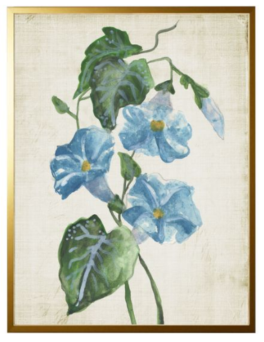 Tissue and Watercolor Blue Flowers - Online Only