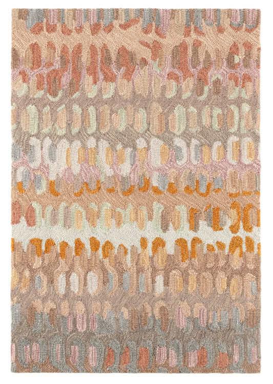 Paint Chip Hand Micro Hooked Wool Rug - Stone - 2' x 3'