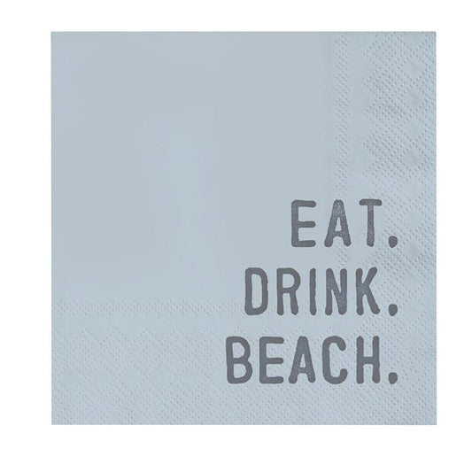 Face to Face Cocktail Napkin - Eat. Drink. Beach.