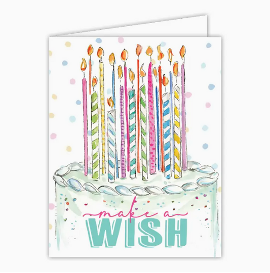 Greeting Card Make a Wish Multi Candles