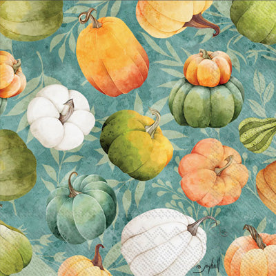 ROLLING PUMPKINS LUNCH NAPKIN