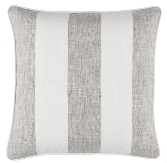 Awning Stripe Grey 20" Square Pillow