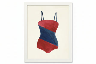 Bathing Suit with Diagonal Middle

