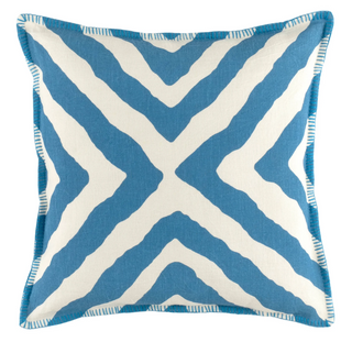 Impy Linen Decorative Pillow   French Blue   22" Square
