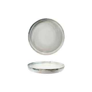Stoneware Platter   Reactive Glaze   Blue & White
