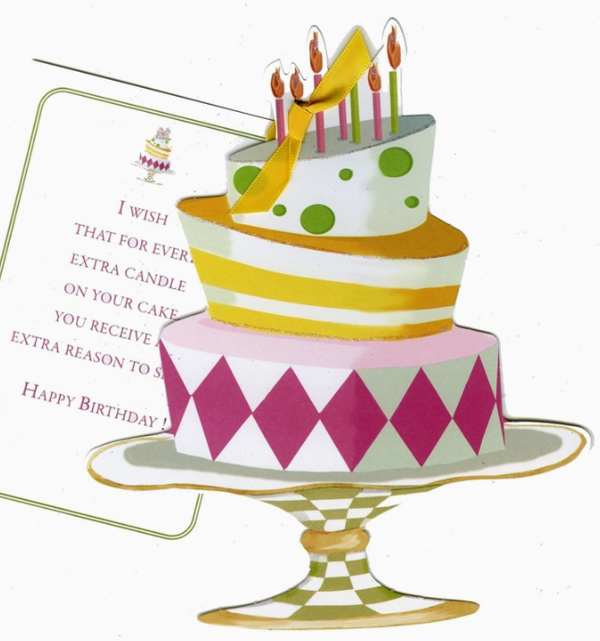 Greeting Cards (GDie Cut Invitations - AW958W) - Cake