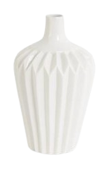 White Porcelain Accordion Vase - Medium