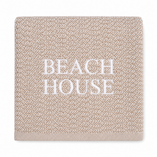 *CUSTOM* Cape Cod Throw   Oatmeal   White Thread   BEACH HOUSE
