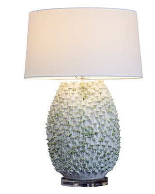 White with Green Coral Lamp
