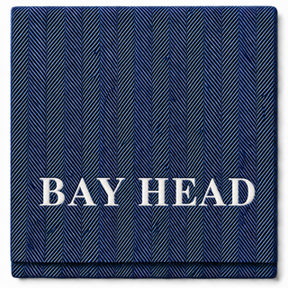 *CUSTOM* Edgartown Throw   Ocean   White Thread
