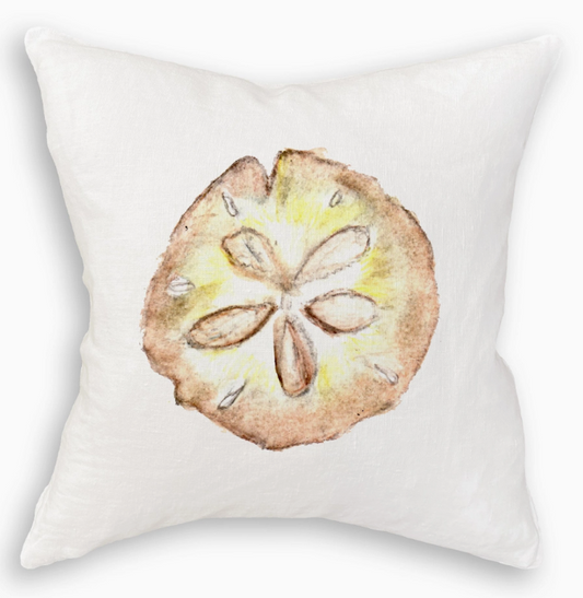 Sand Dollar White Pillow