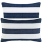 Catamaran Stripe Navy/White Indoor/Outdoor 21x21 Pillow