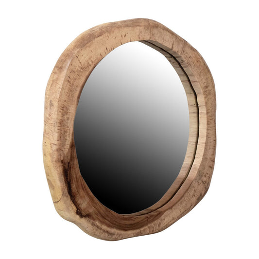 Live Edge 3D Mirror Solid Suar Wood Frame