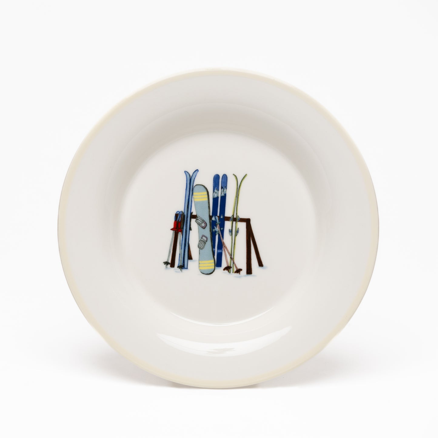 7.5" Round Plate - Winter Sports