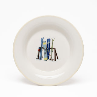 7.5" Round Plate   Winter Sports
