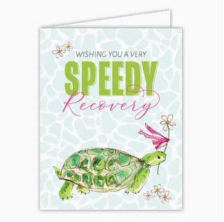 Greeting Card   Handpainted Hope You're Feeling Bright & Better Soon Sweet Flowers
