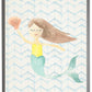 Watercolor Mermaid with Geometric Background A - Online Only