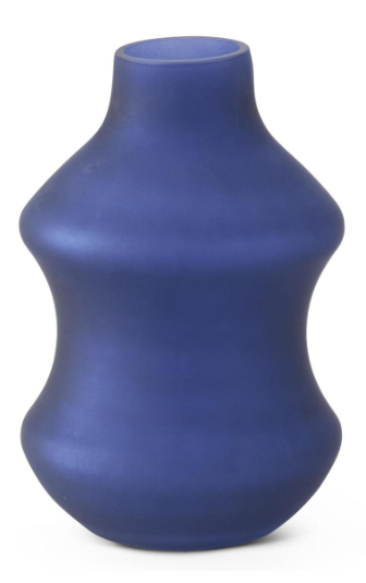 Frosted Blue Vase - Large