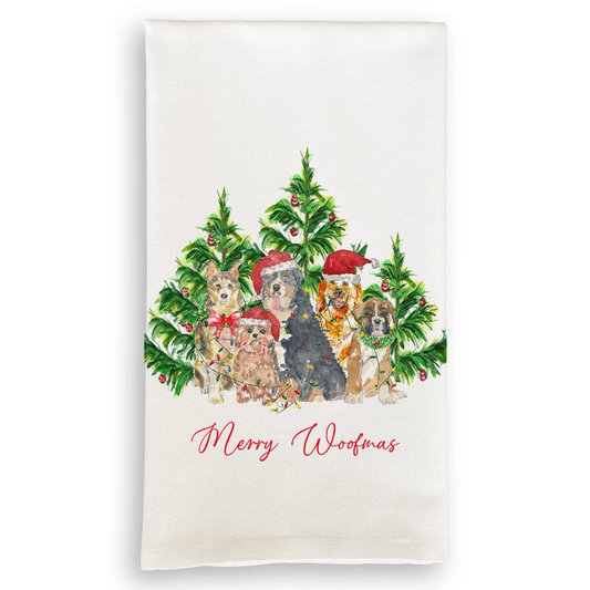 Merry Woofmas Dishtowel