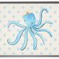 Watercolor Octopus with Sailor Hat with Geometric C - Online Only