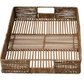 Hand-Woven Decorative Bamboo & Jute Trays with Handles - Medium