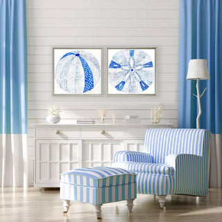 Indigo Shell II   Set of 2
