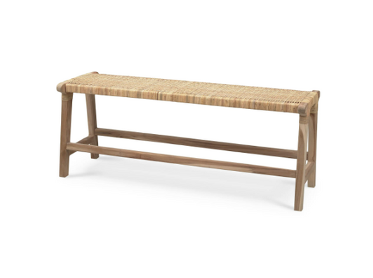 Logan Bench w/ Rattan - Teak Natural (TNT/RNAT)