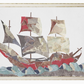 Pirate Ship A - 84021 C (White Washed Distressed Shadowbox) - Online Only