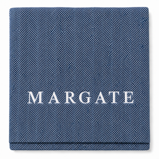 *CUSTOM* Edgartown Throw   Ocean   White Thread
