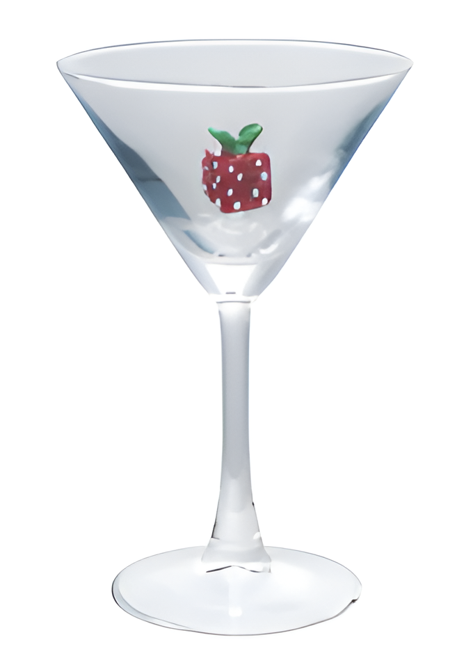 4 oz. Martini Glass with Hand-Blown Holiday Figure I