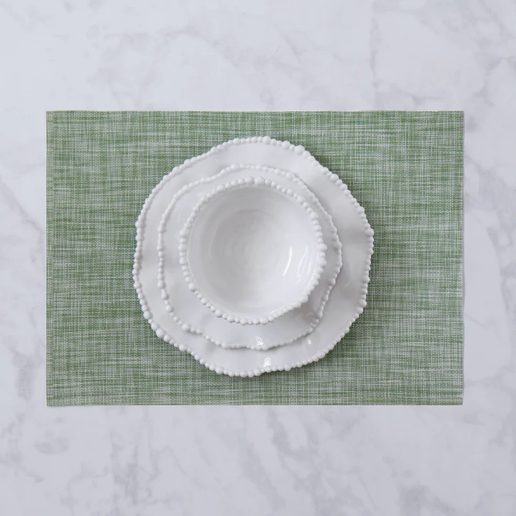 VIDA Rect Woven Placemat (Green)