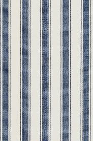 Blue Awning Stripe Woven Cotton Rug 2x3 ***